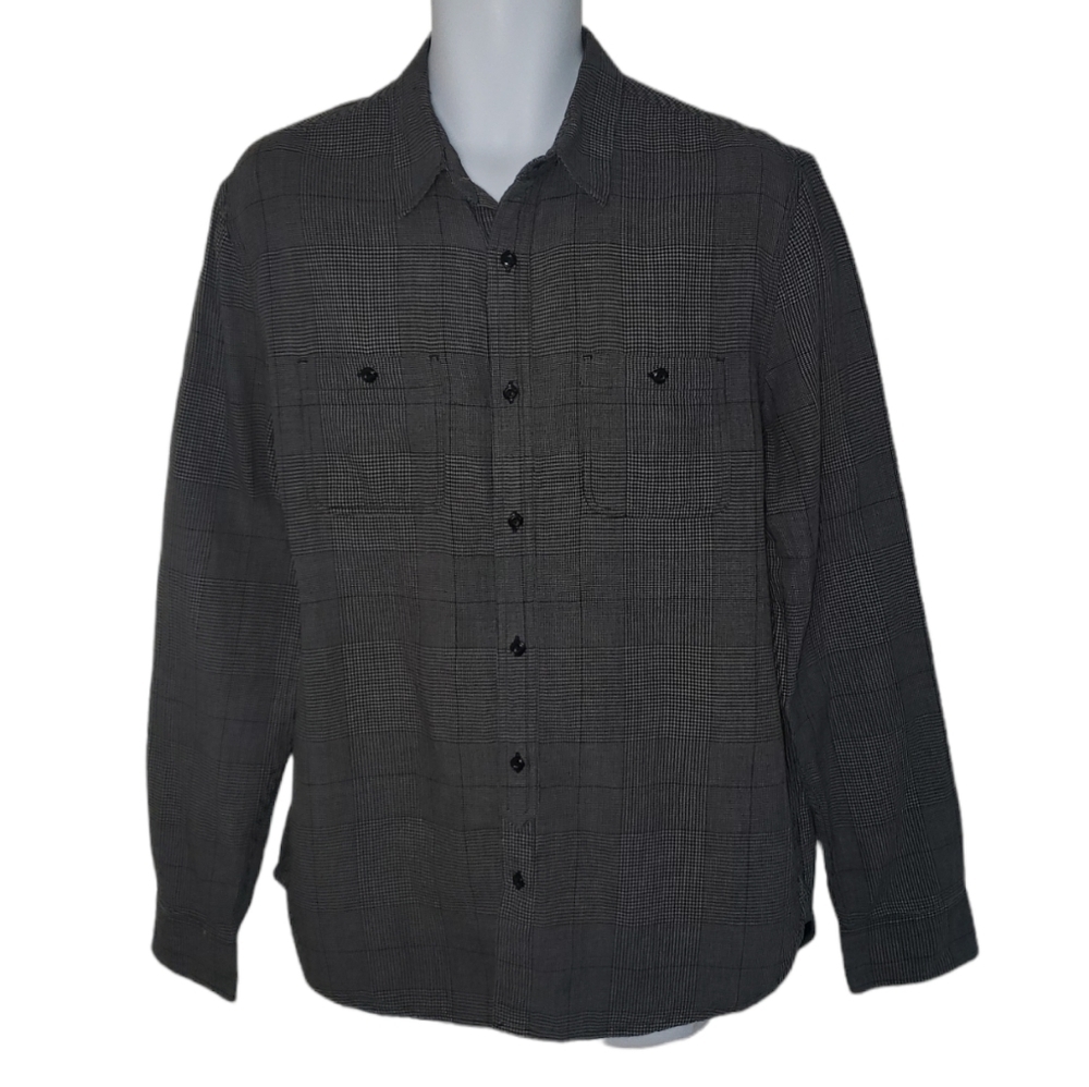 LUCKY Brand Slim Fit Plaid Cotton Casual Shirt - Men's L